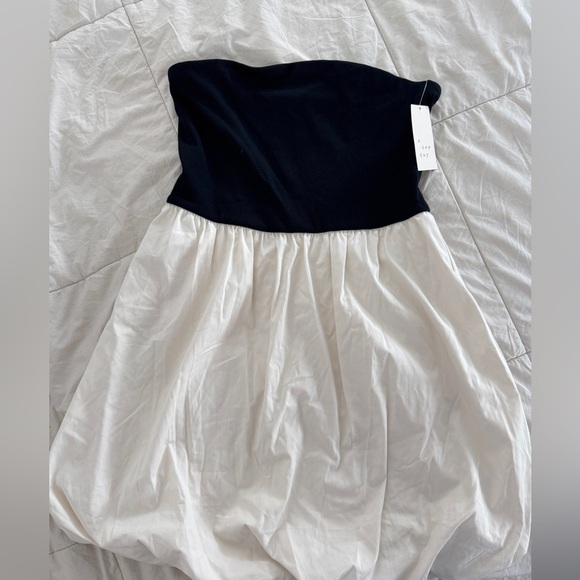 Bubble Mini A Line Black and Cream Strapless Dress A New Day - NWT szM - Picture 3 of 4